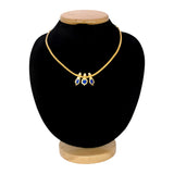 Simple Three Petal Gold-Plated Nagapadam Necklace