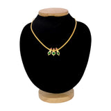 Simple Three Petal Gold-Plated Nagapadam Necklace