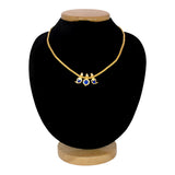 Simple Three Petal Gold Plated Mango Necklace