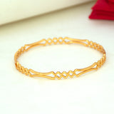 Sleek Gold-Plated Oval Design Bangle