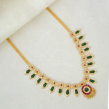 South Indian Traditional Nagapadam Necklace - 8 Stone- Green