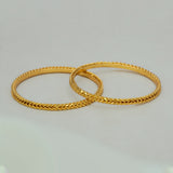 Traditional Wheat Design Gold Plated Bangles