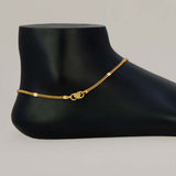 Stylish Gold Plated Disc Design Curb Link Chain