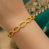 Stylish Gold Plated Oval Design Light-weight Bangle