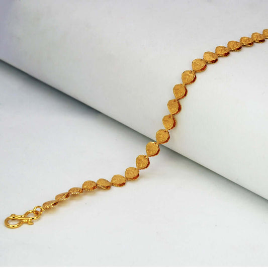 Stylish Gold Plated Designer Leaf Bracelet