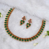 Teardrop Emerald & Ruby Victorian Necklace Set