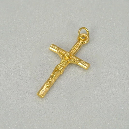 Timeless Unisex Gold Plated Crucifix Cross Pendant