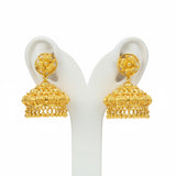 Classic Gold Plated Dome Jhumka Earrings