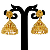 Stylish Gold Plated Medium Jhumka Earrings