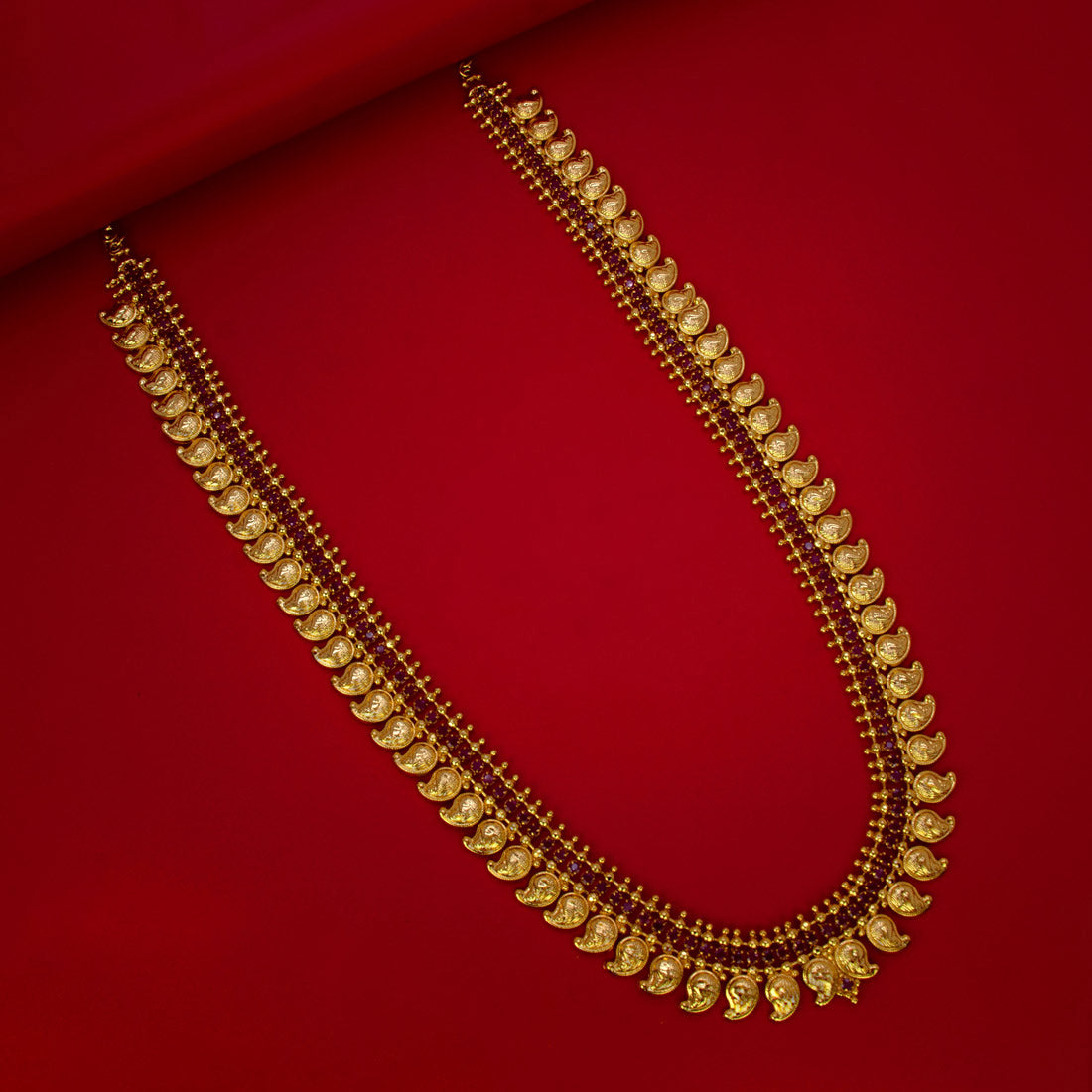 Traditional-Gold-Plated-Long-MangoRuby-Stone-Haram