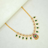 Traditional Kerala Nagapadam Necklace - Green