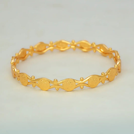 Gold Plated Ethnic Lakshmi Kasu Bangle
