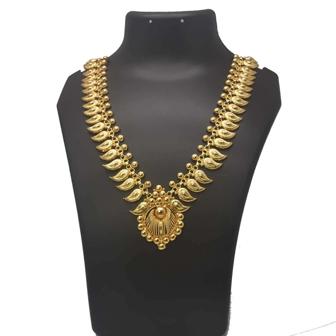 Traditional Golden Wedding Mango Long Chain Haram