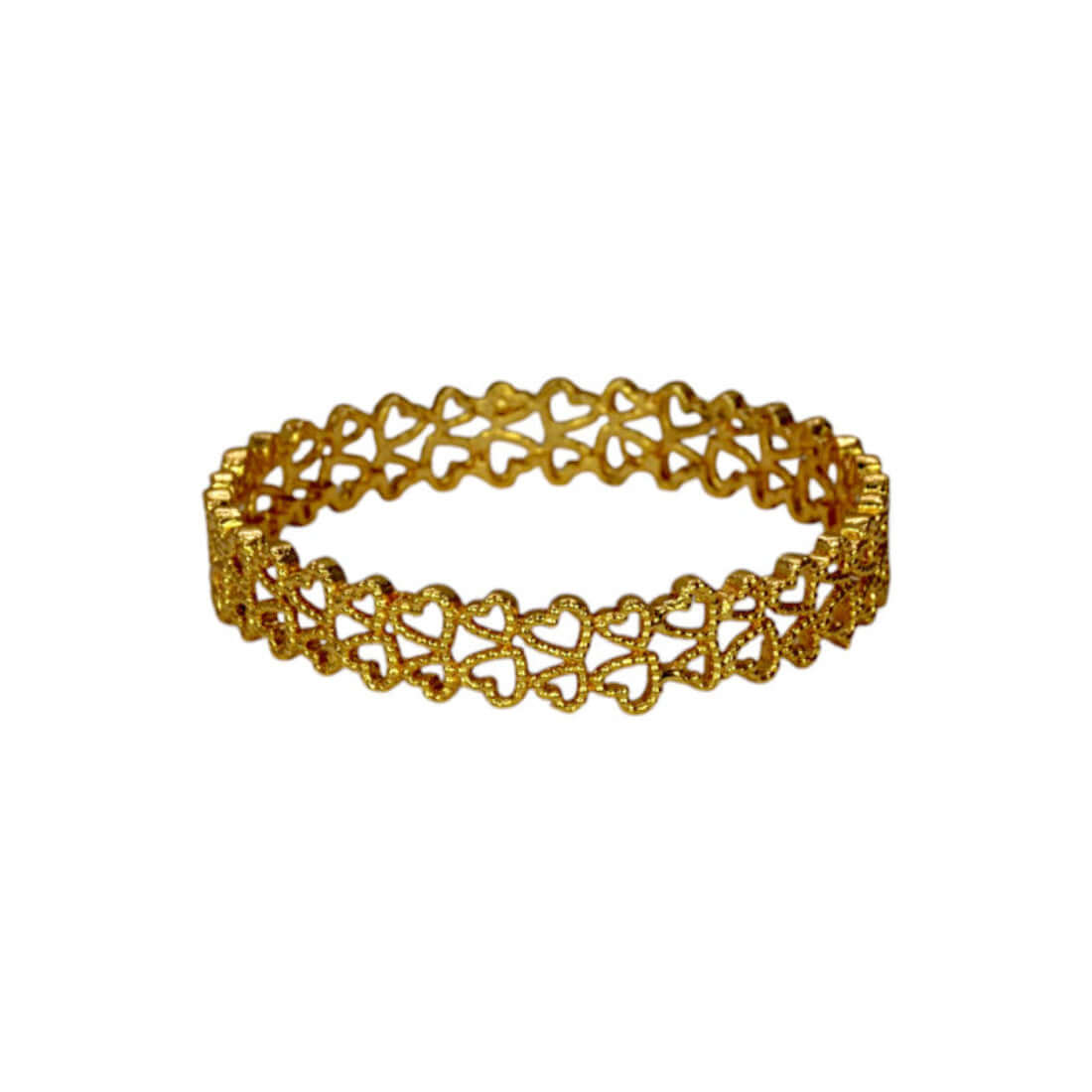 Trendy-gold-plated-heart-bangle