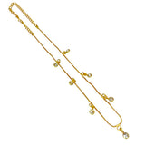 Gold-plated necklace with small White pendants