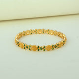 Trendy Gold Plated Designer Stone Bangle