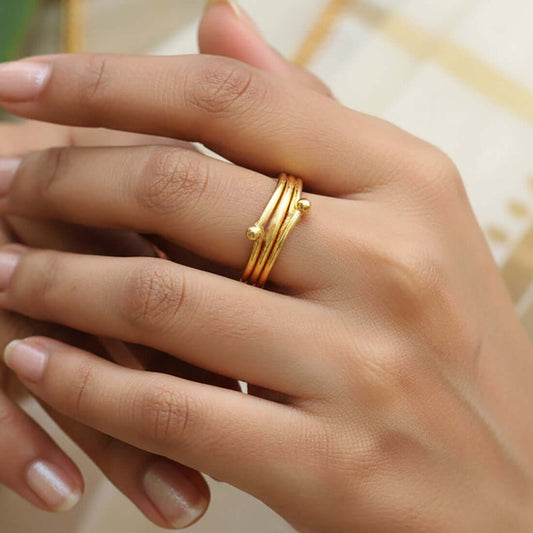 Triple-Band-Gold-Plated-Finger-Ring
