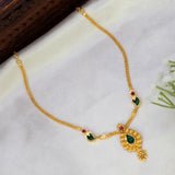 Kerala Bridal Wear Green Mango Necklace For Women
