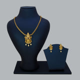 Antique Gold Plated Venkateswara Pendant Necklace Set