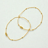 Very Delicate Thin Gold Plated Bead Anklets Payal