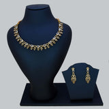 Victorian Antique Gold Finish CZ Necklace Set