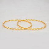 Unique Gold Plated Zigzag Bangles