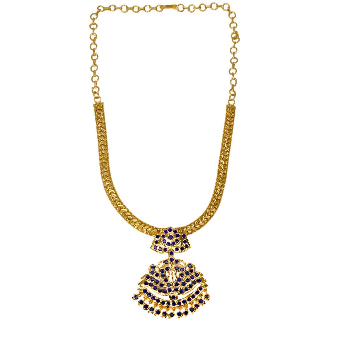 Alluring Gold Plated Adial Stone Pendant Necklace - KSupreme