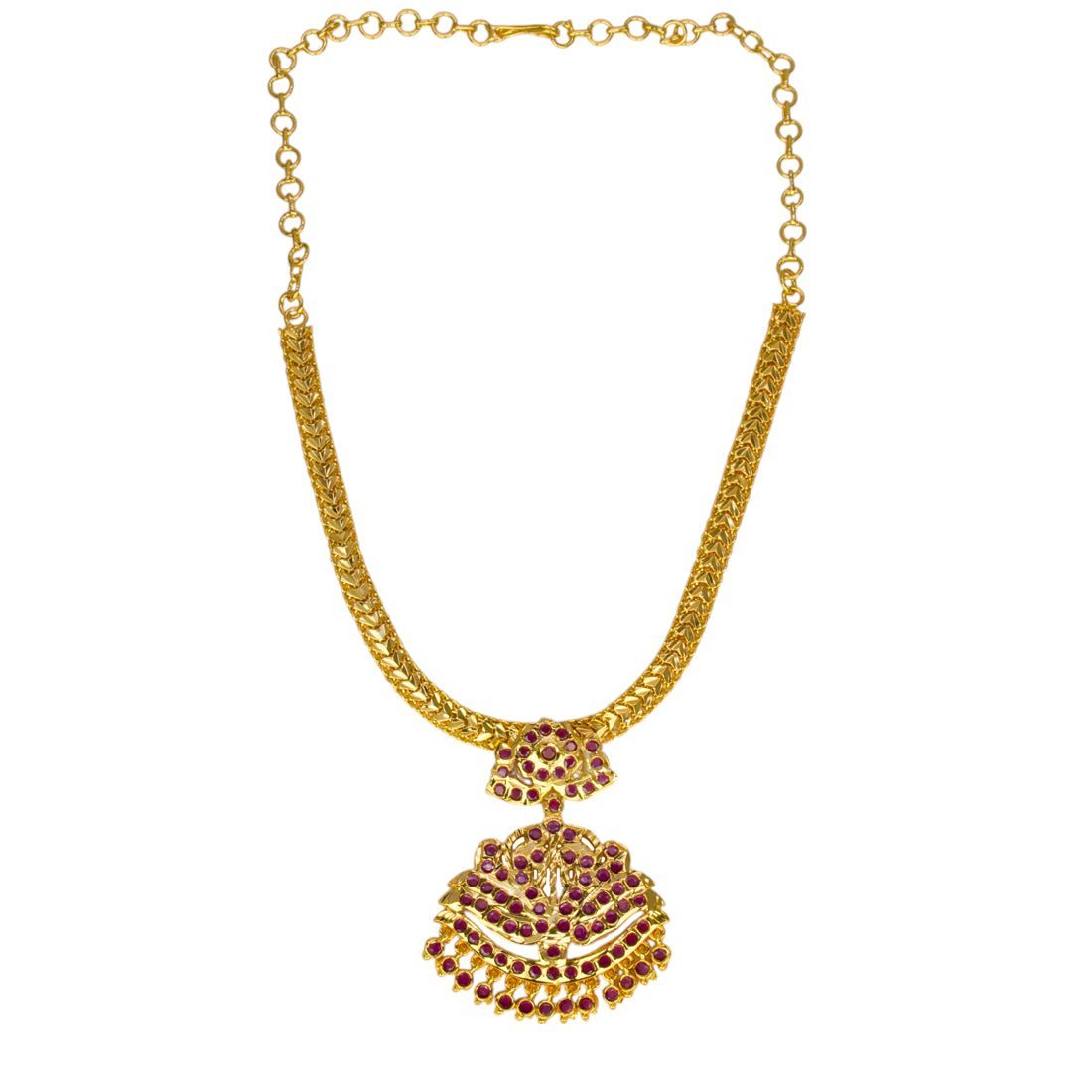 Alluring Gold Plated Adial Stone Pendant Necklace - KSupreme