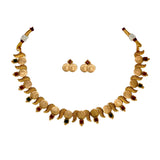 Antique Finish Lakshmi Kasu Kemp Necklace Set - K Supreme