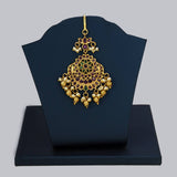 Antique Gold Ruby Emerald Stone Bridal Maang Tikka - K Supreme