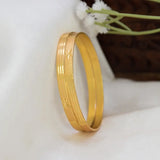Gold Plated Textured Baby Bangles - Set of 2