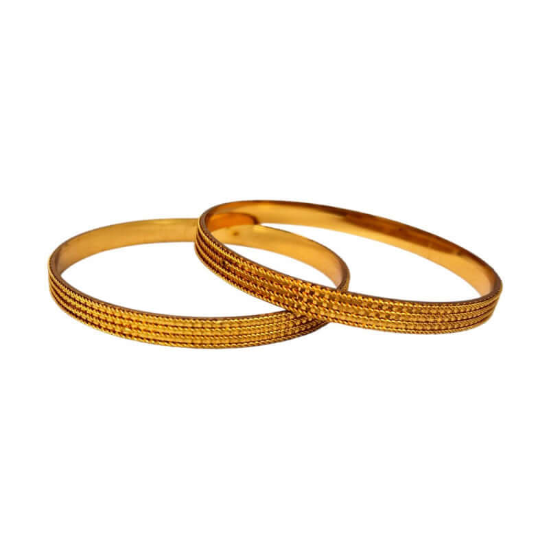 Beautiful Coir Design Gold Plated Bangles For Women - K Supreme