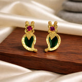 Beautiful Gold Plated Traditional Mango Ear Studs - K Supreme