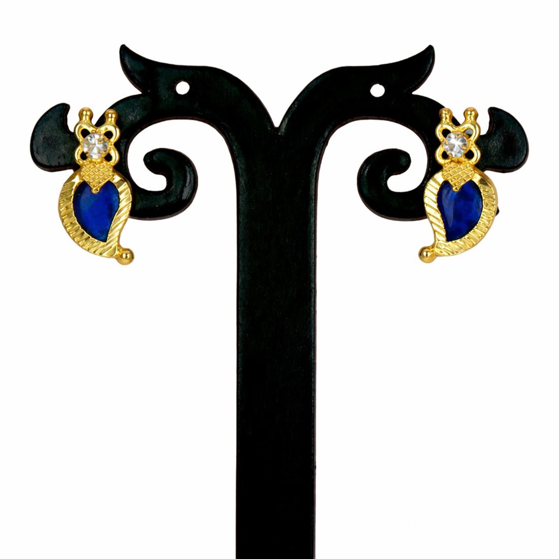 Beautiful Gold Plated Traditional Mango Ear Studs - K Supreme