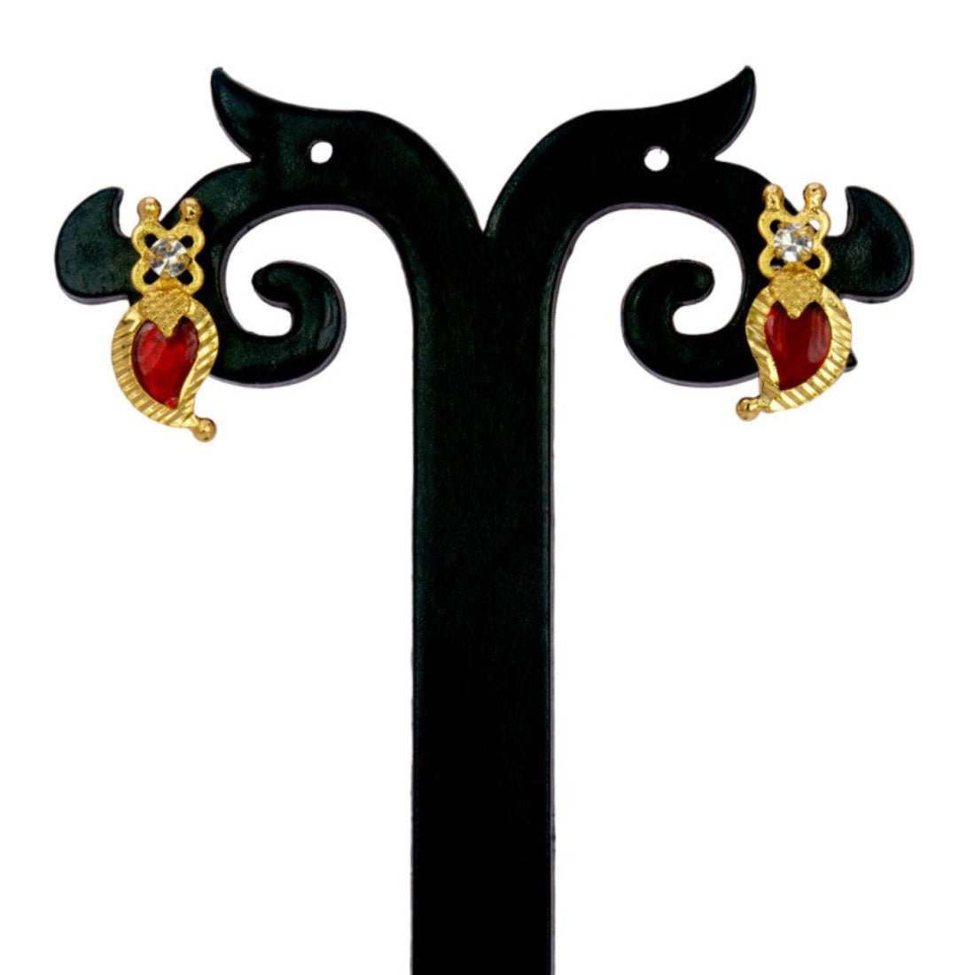 Beautiful Gold Plated Traditional Mango Ear Studs - K Supreme