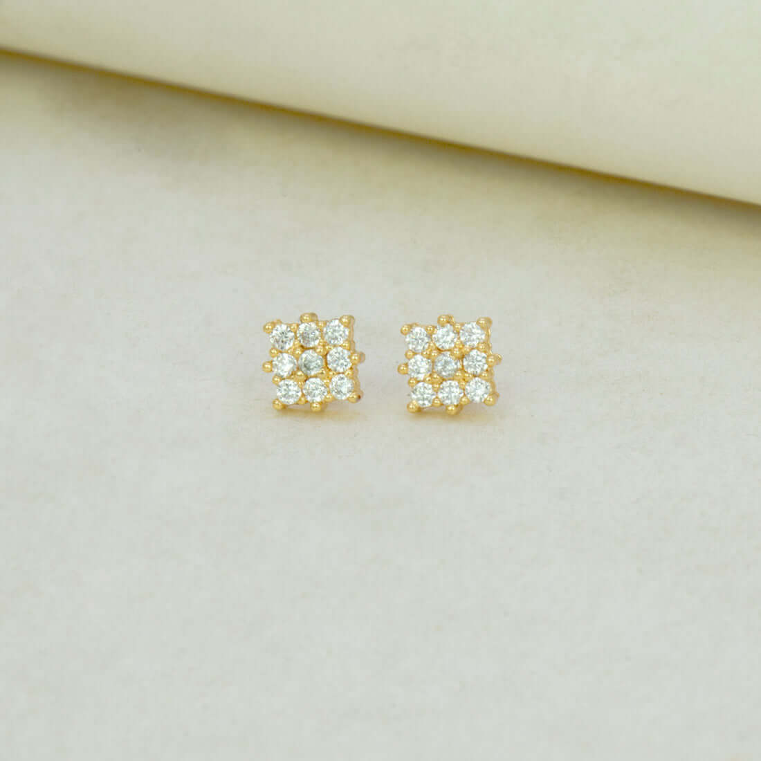 Bonny Gold Plated Square CZ Second Studs - K Supreme
