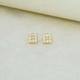 Bonny Gold Plated Square CZ Second Studs - K Supreme