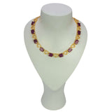 Charming Premium Fashion Square Ruby Heart Necklace