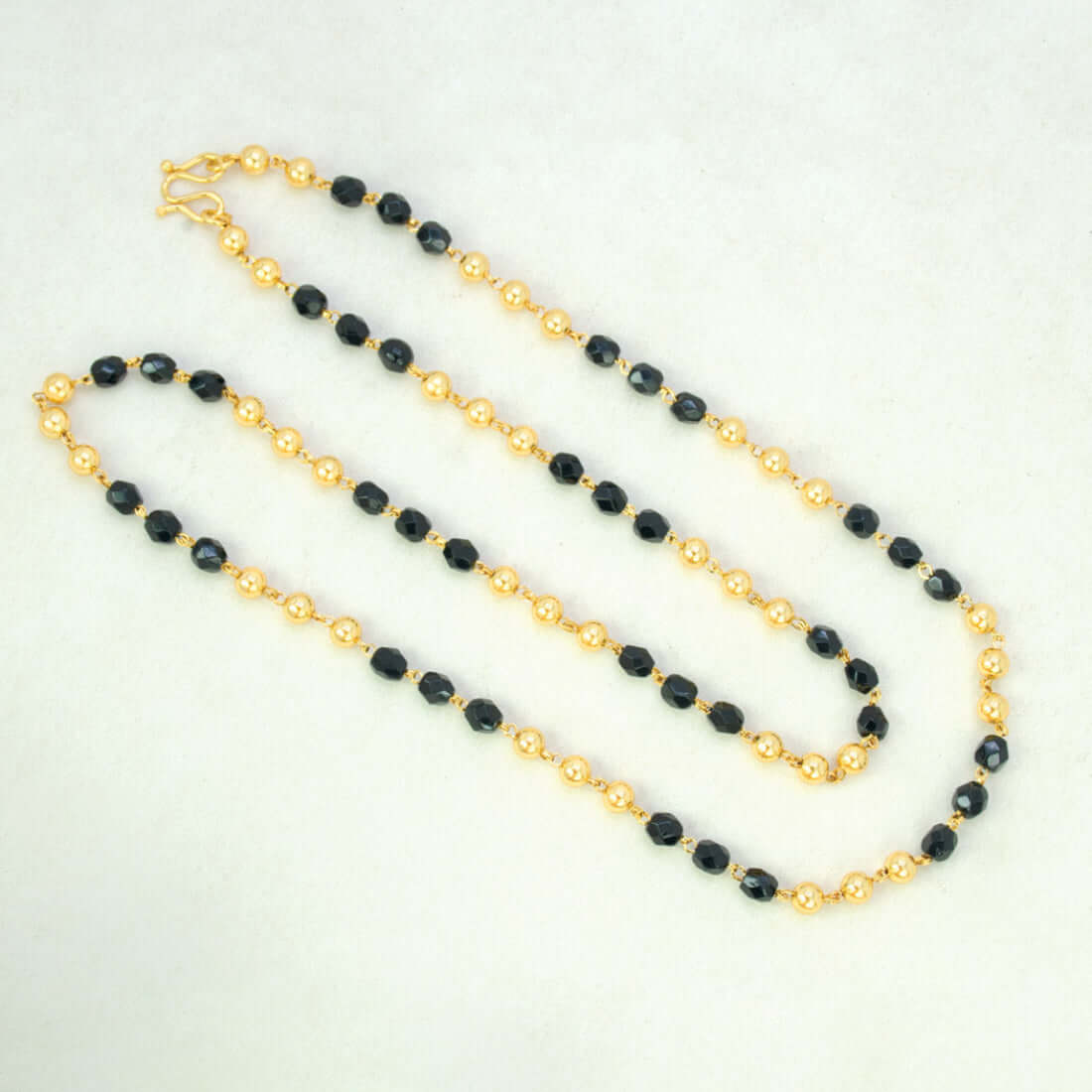 Classic Big Black and Golden Beads Mangalsutra Chain - K Supreme