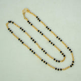 Classic Gold Plated Black Beads Mangalsutra Chain - K Supreme