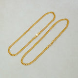 Classic Gold Plated Double Link Curb Chain Anklets - K Supreme