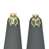 Classic Gold Plated Double Nagapadam Ear Studs - K Supreme