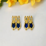 Classic Gold Plated Double Nagapadam Ear Studs - K Supreme