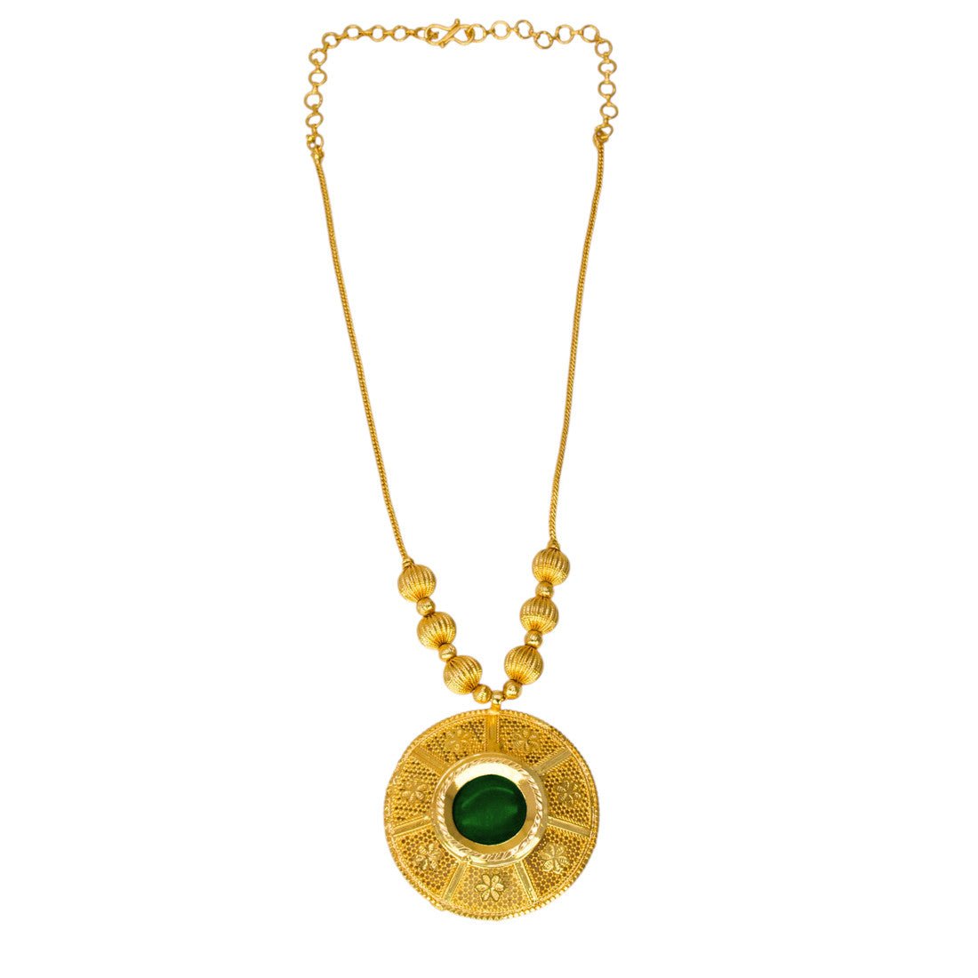 Classic Gold Plated Enamel Pendant Necklace - K Supreme