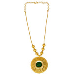 Classic Gold Plated Enamel Pendant Necklace - K Supreme