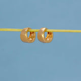 Classic Gold Plated Plain Hoop Earrings - K Supreme