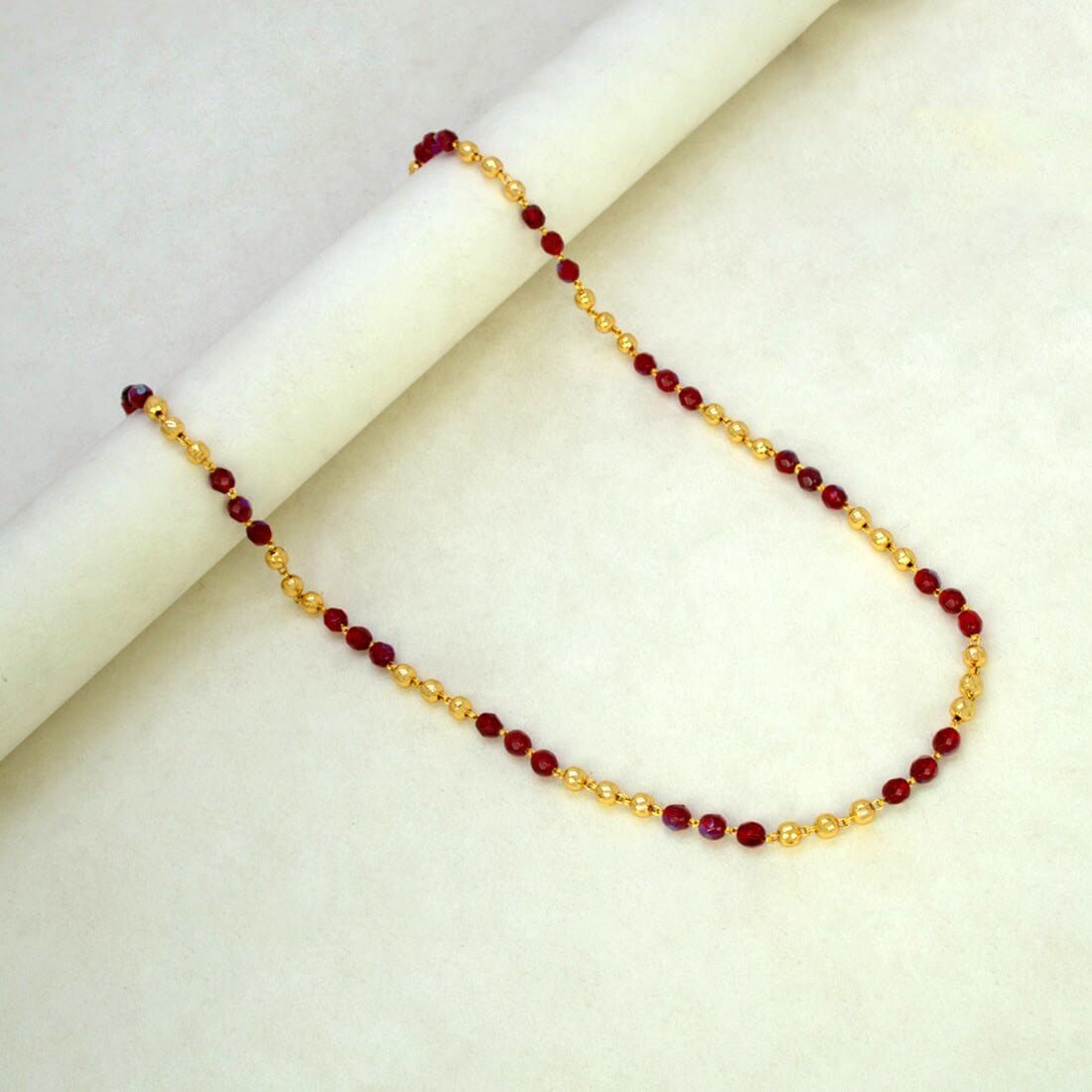 Classic Golden Beads Crystal Chain For Women - K Supreme