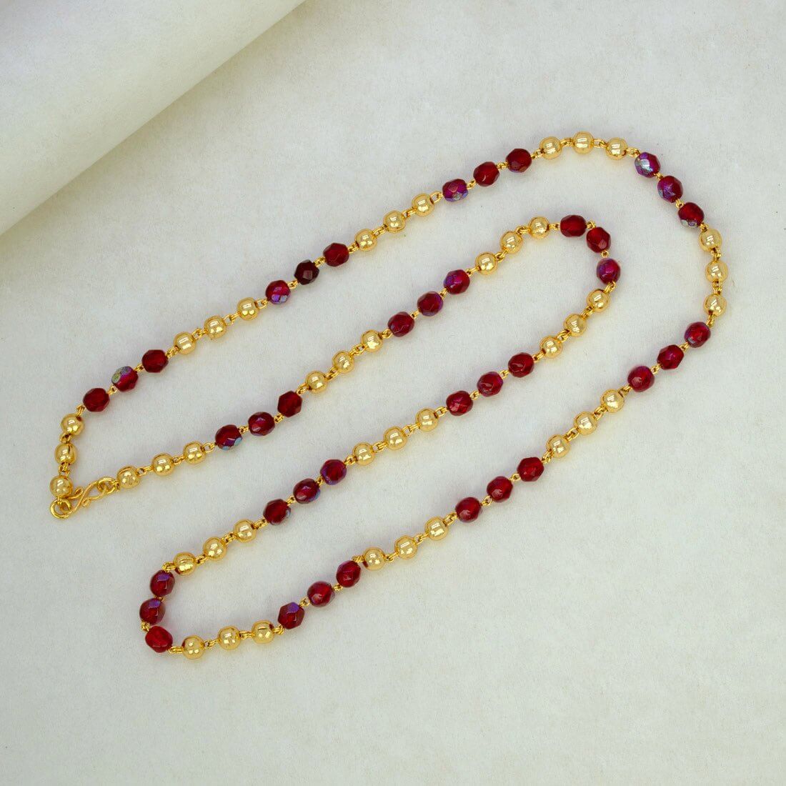 Classic Golden Beads Crystal Chain For Women - K Supreme