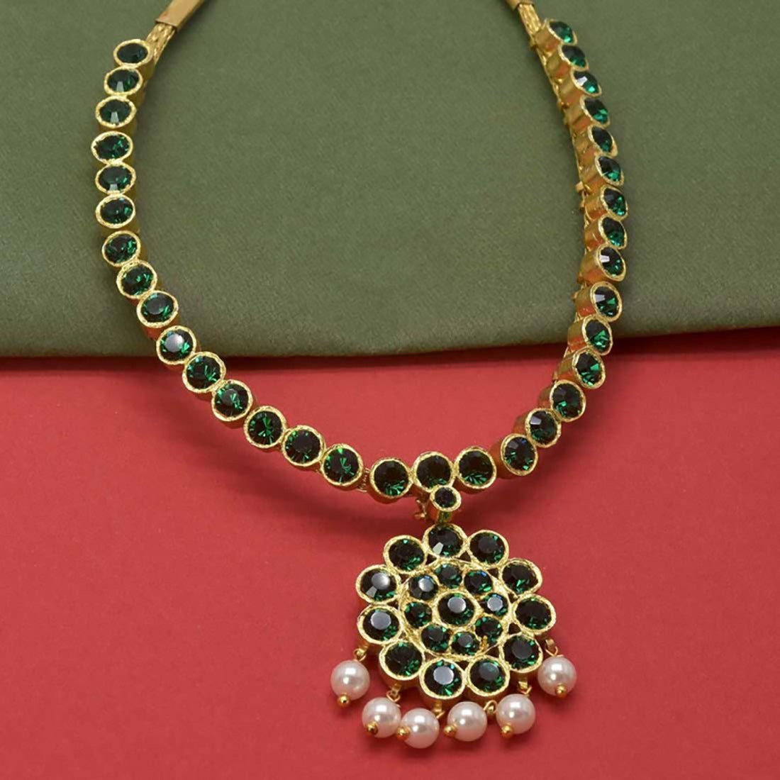 Classic Real Temple Jewellery Adigai Necklace - K Supreme