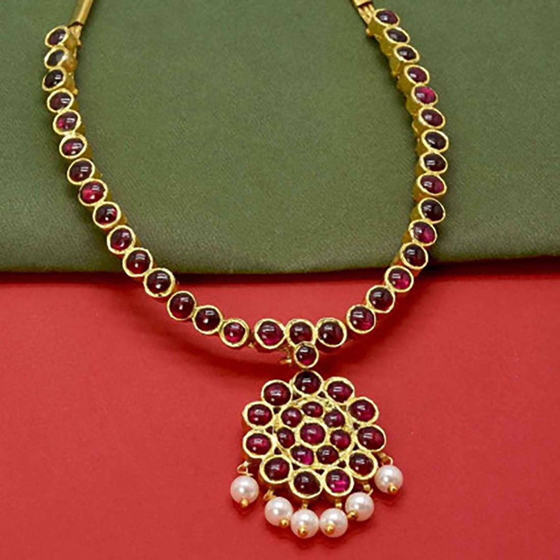 Classic Real Temple Jewellery Adigai Necklace - K Supreme